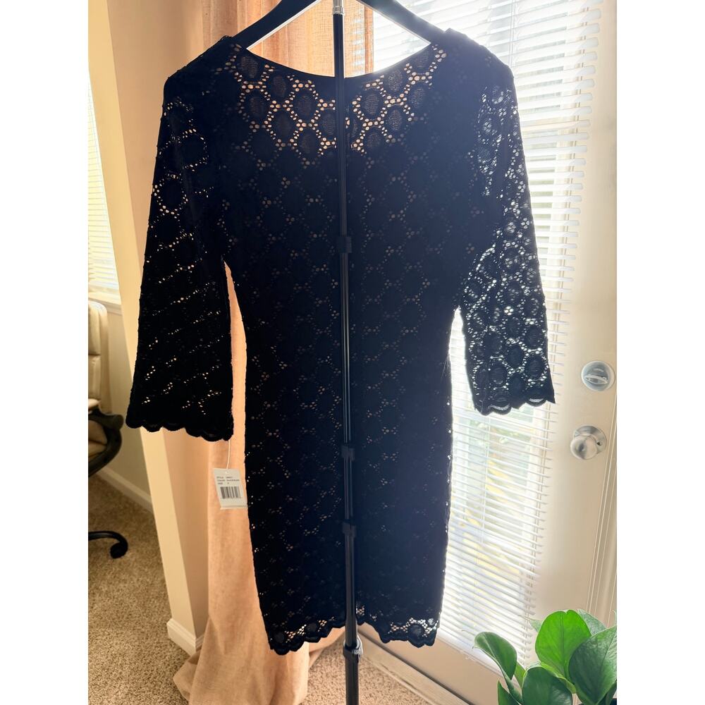 Ronni Nicole black lace dress nwt 6 LBD